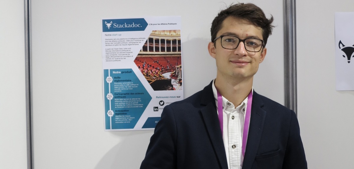 Arthur Renaud, ingénieur Ensae chez Stackadoc sur le salon Documation (Archimag/MRE) documation_a_renaud_stackadoc.jpg