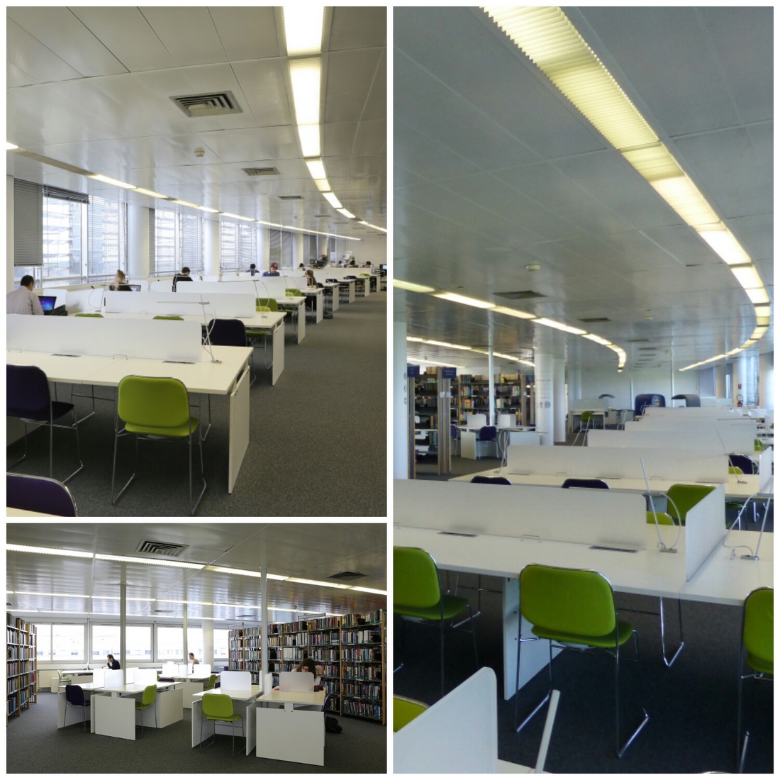 Les salles de lecture de la bibliothèque universitaire de Paris-Dauphine. (Université Paris-Dauphine) bibliotheque-universitaire-science-ouverte-paris-dauphine