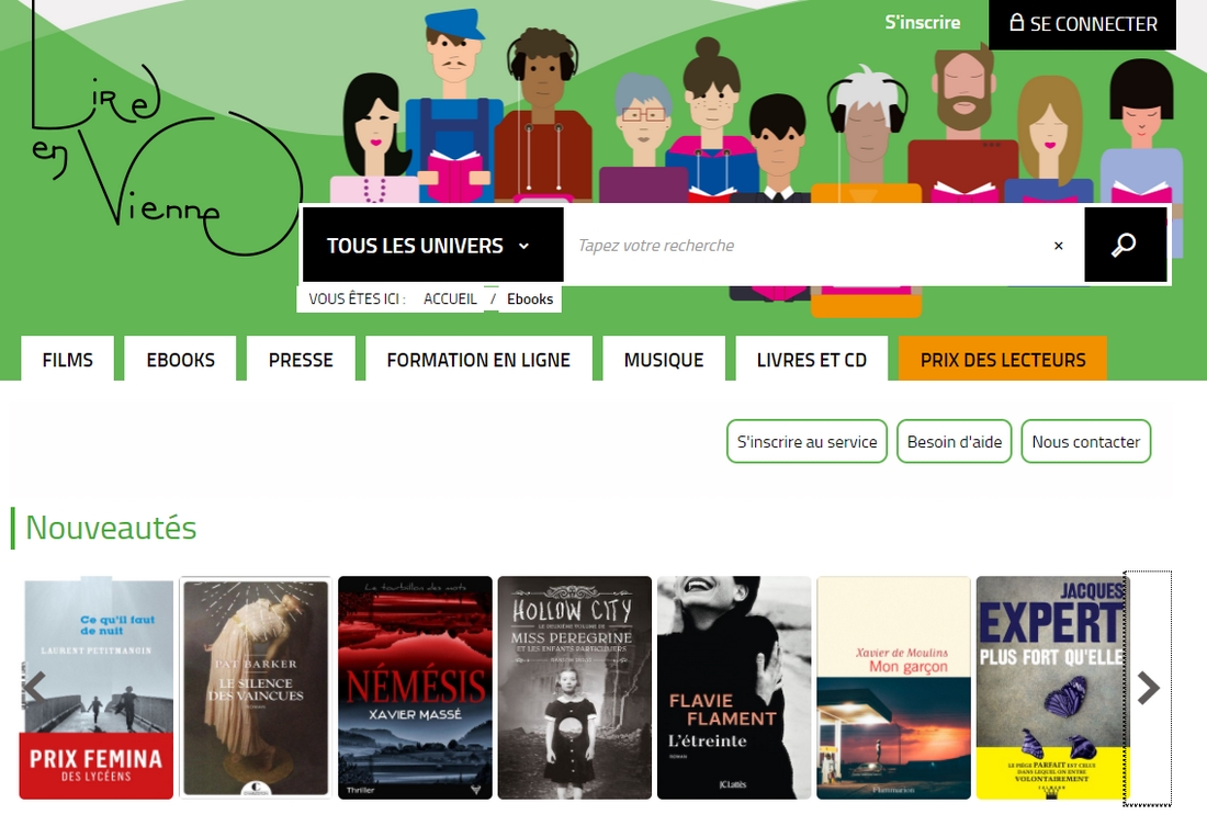 Le portail de prêts numériques « Lire en Vienne » de la bibliothèque départementale de la Vienne. (DR) pret-numerique-bibliotheque-pnb-vienne