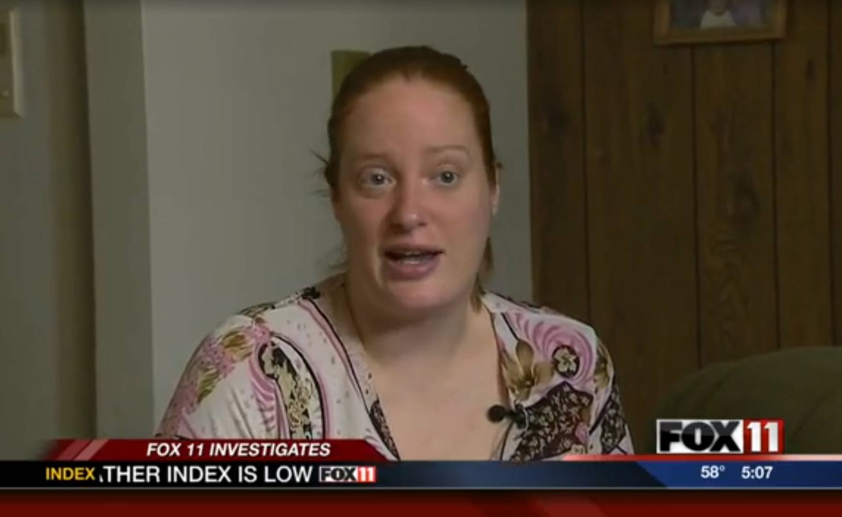 Tabitha Oost, interviewée par la Fox 11 Investigates. (DR)