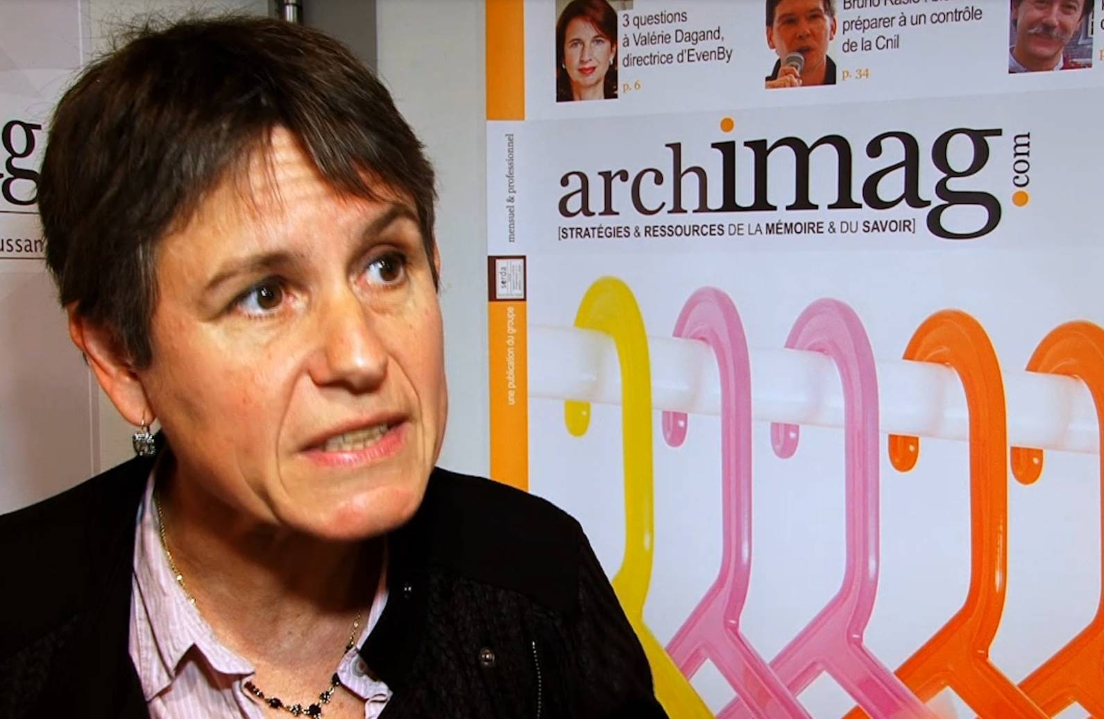 Françoise Banat-Berger, interviewée par Archimag lors du Salon Documation de mars 2014. (Archimag)