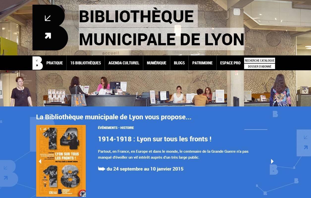 Site de la BM de Lyon, un modèle de modernité et de clarté
