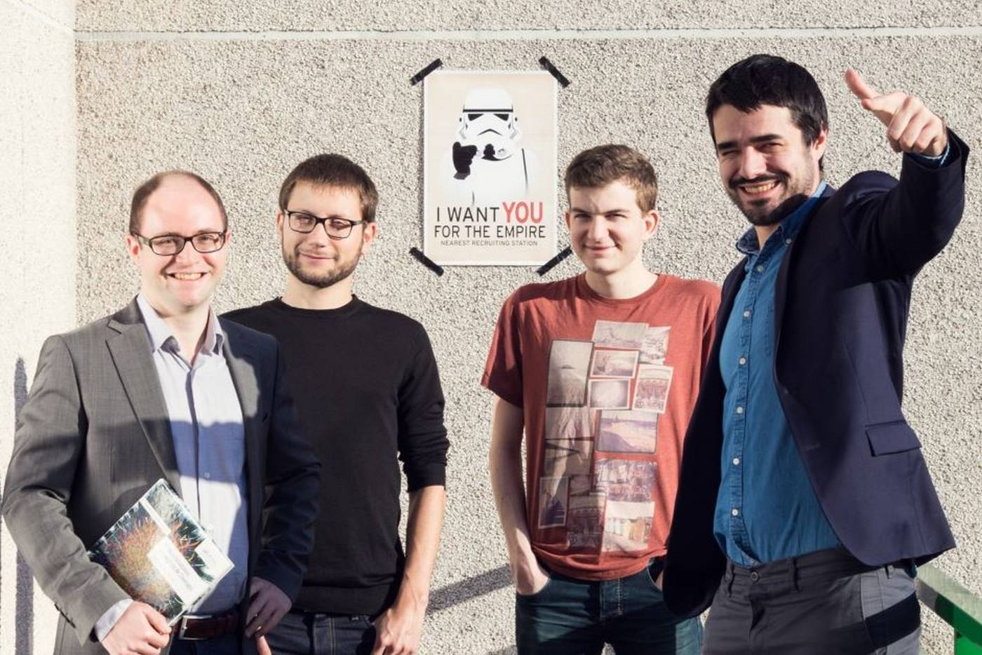 L'équipe de Linkurious : Sébastien Heymann (CEO), David Rapin (CTO), Sylvain Milan (software ingeneer) et Jean Villedieu (sales & marketing). (Linkurious)