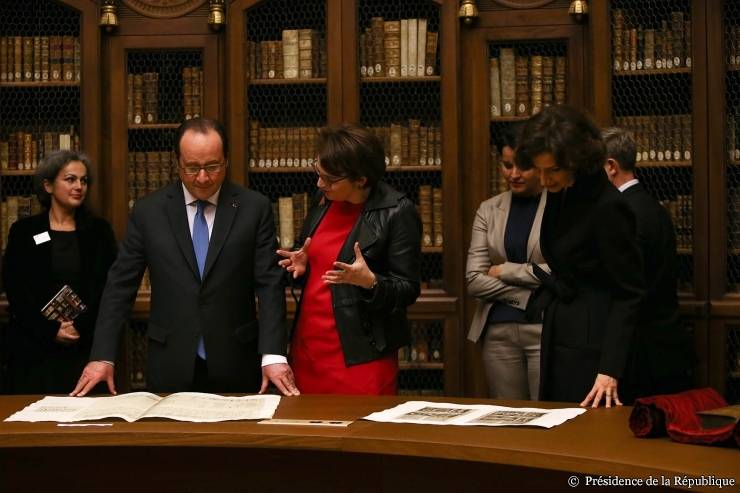 François Hollande lors de l'inauguration des espaces rénovés du site Richelieu (Présidence de la République)
