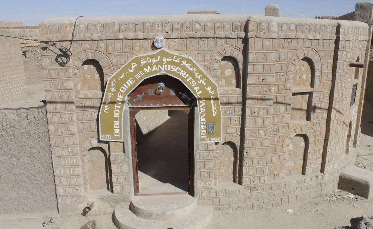 La bibliothèque de la famille Al-Wangari, l'un des trois établissements conservant des manuscrits anciens réhabilité. (Crédit : Minusma)