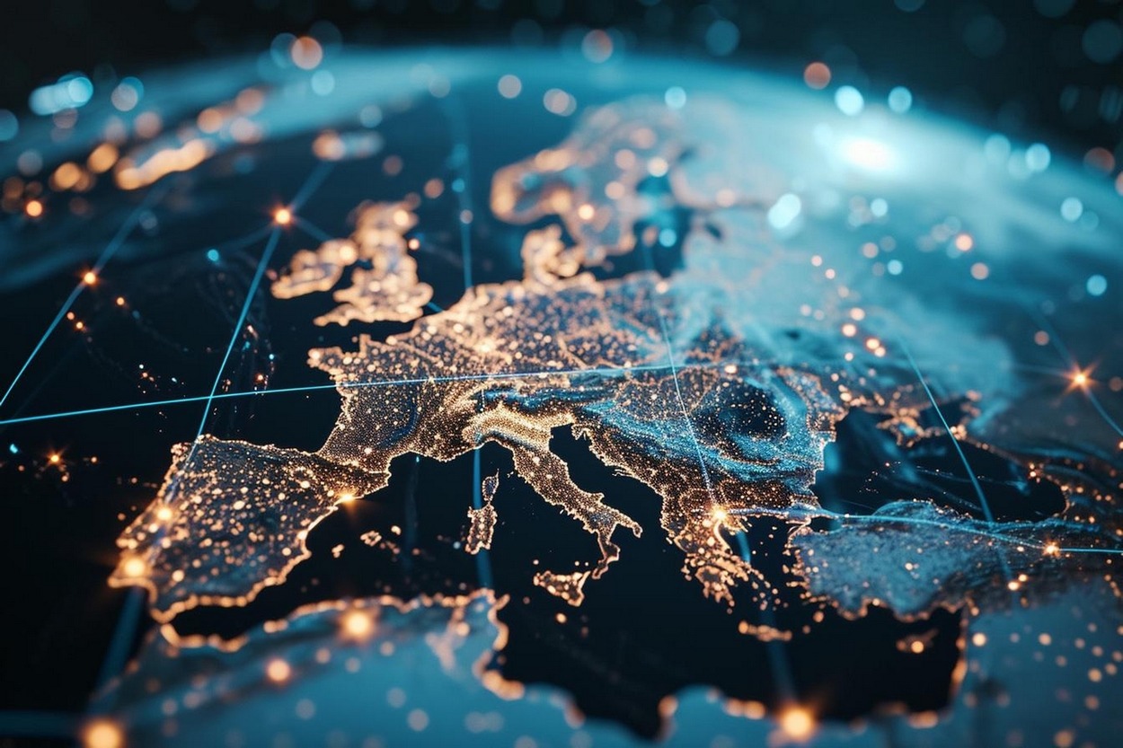 Le Parlement européen vote, à 523 voix pour et 46 voix contre, la loi de régulation de l’intelligence artificielle. (Mockupdaddy-com/freepik) AI-act-regulation-intelligence-artificielle-parlment-europeen-adoption-mars-2024