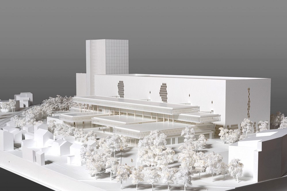 Maquette du projet d'extension des Archives nationales à Pierrefitte-sur-Seine (© AUC) Voici-projet-laureat-extension-Archives-nationales
