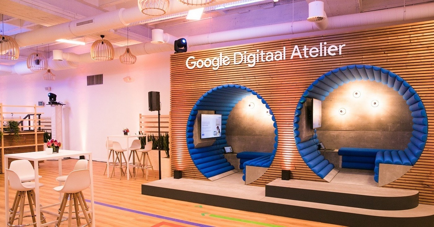 Le centre de formation Google Digital Atelier, l'atelier digital de Google, niché au coeur du campus numérique Be Central de Bruxelles, en Belgique. (DR) be-central-campus-numerique-belgique