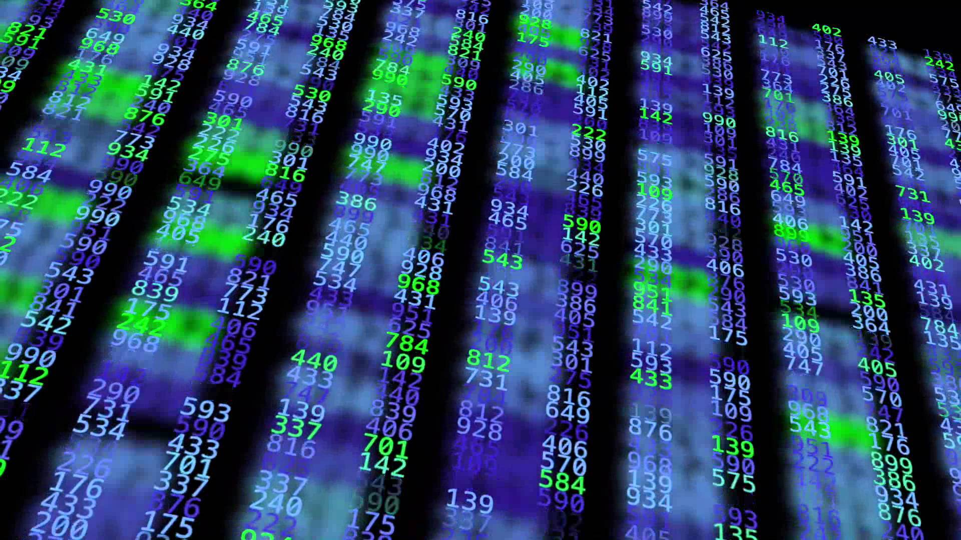 Un flux de données affiché sur un écran informatique