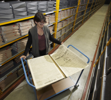 La collection de presse de la BnF est riche plus de 300 000 titres (David Paul Carr / BnF) BnF-lance-concours-architecture-futur-site-Amiens