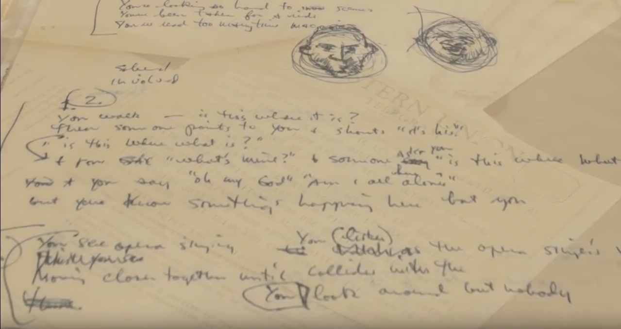 Un manuscrit de Bob Dylan (http://bobdylanarchive.com)