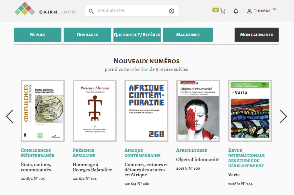 Cinq éditeurs sont désormais présents au capital de Cairn.info (Cairn.info)