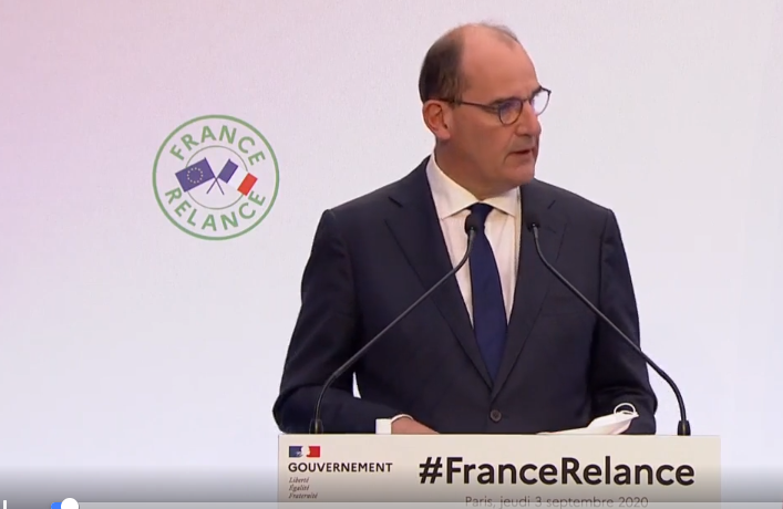 Jean Castex lors de la présentation du Plan de relance (gouvernement.fr)