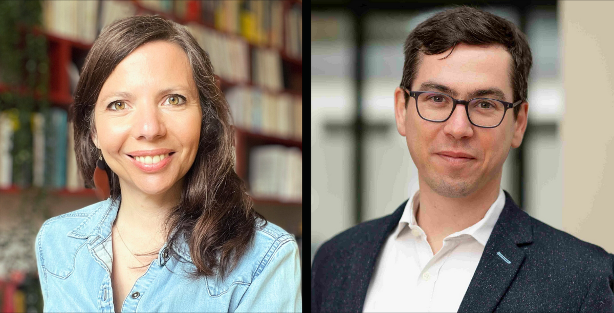 Clémence Jost, rédactrice en chef d'Archimag, et Thomas Parisot, directeur adjoint de Cairn.info. Archimag-Clemence-Jost-Cairn-Thomas-Parisot