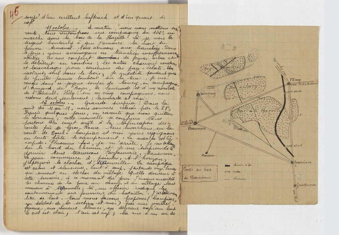Un carnet de campagne de la Première guerre mondiale (France Collecte)