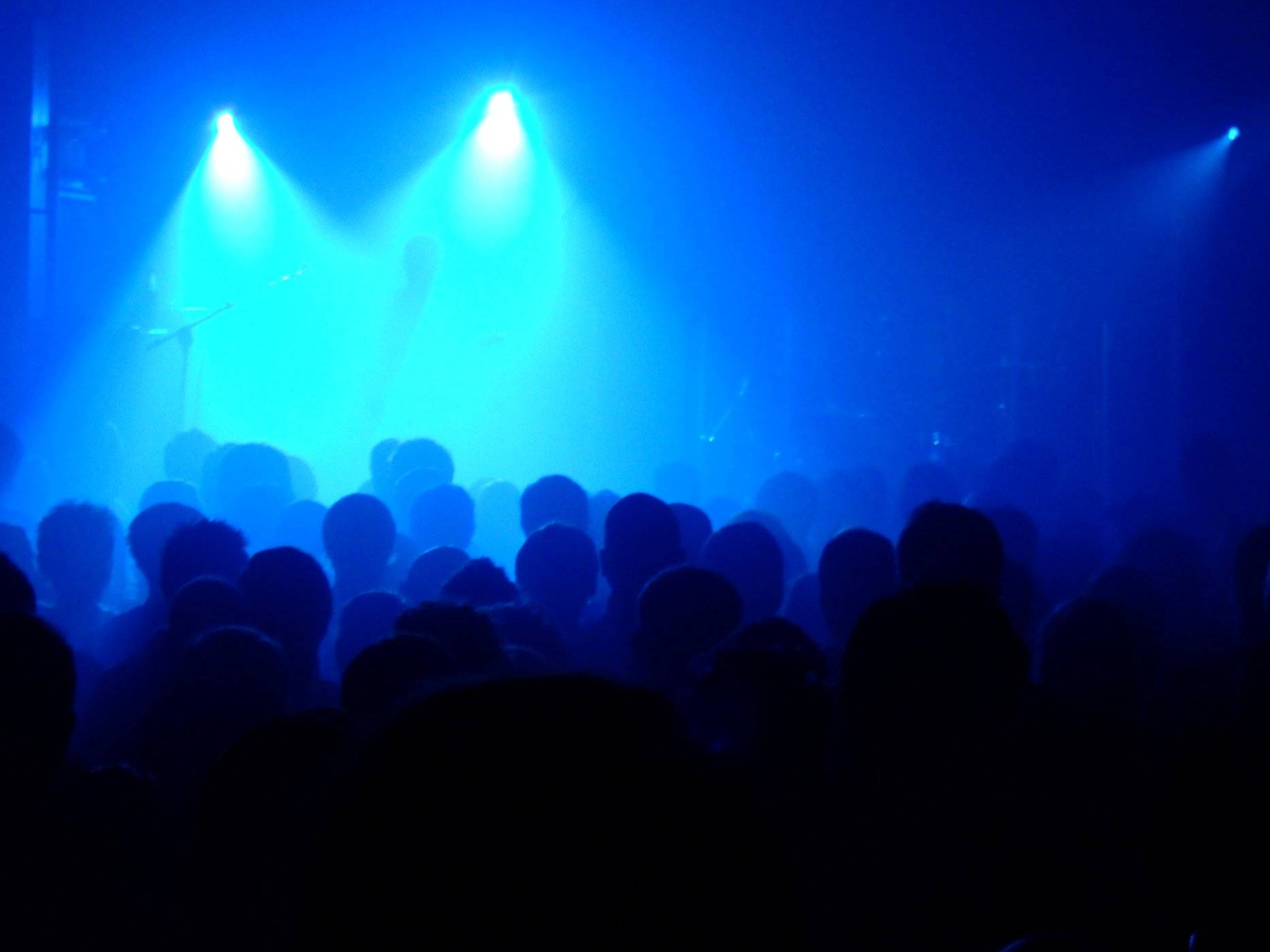 Music, la déclinaison du moteur de recherche européen Qwant, promet des fonctionnalités alléchantes (illustration VisualHunt) une foule dansant lors d'un live musical