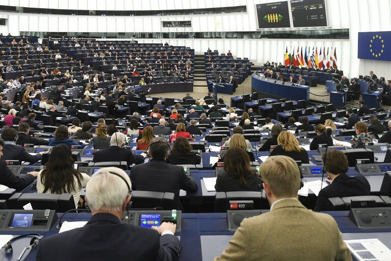 Le Parlement européen lors de la session de vote le 29 février 2024 (© European Union 2024 - Source : EP) Identite-numerique-Parlement-europeen-approuve-modification-reglement-eIDAS