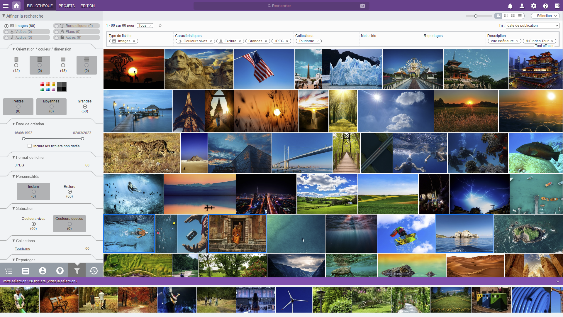 Il est impossible de prendre une solution d’IA et de venir simplement la plugger sur la solution de DAM. Interface Einden ephotoDAM