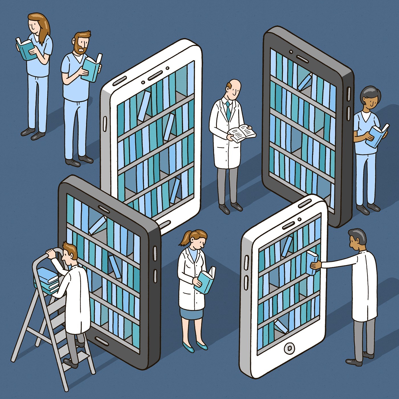 Pour s'adapter à l'évolution des habitudes des chercheurs, les documentalistes aujourd'hui se tournent vers les ressources numériques. (Elsevier) Elsevier-ebook