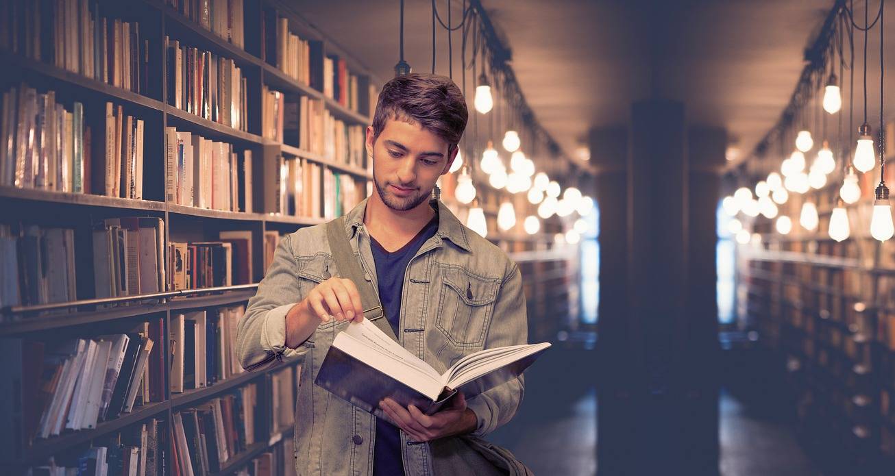 Selon L'Inspection Générale des Bibliothèque (IGB), les dépenses des universités françaises pour le livre numérique demeurent "modestes". (Pixabay/geralt) etudiant-bibliotheque-universite