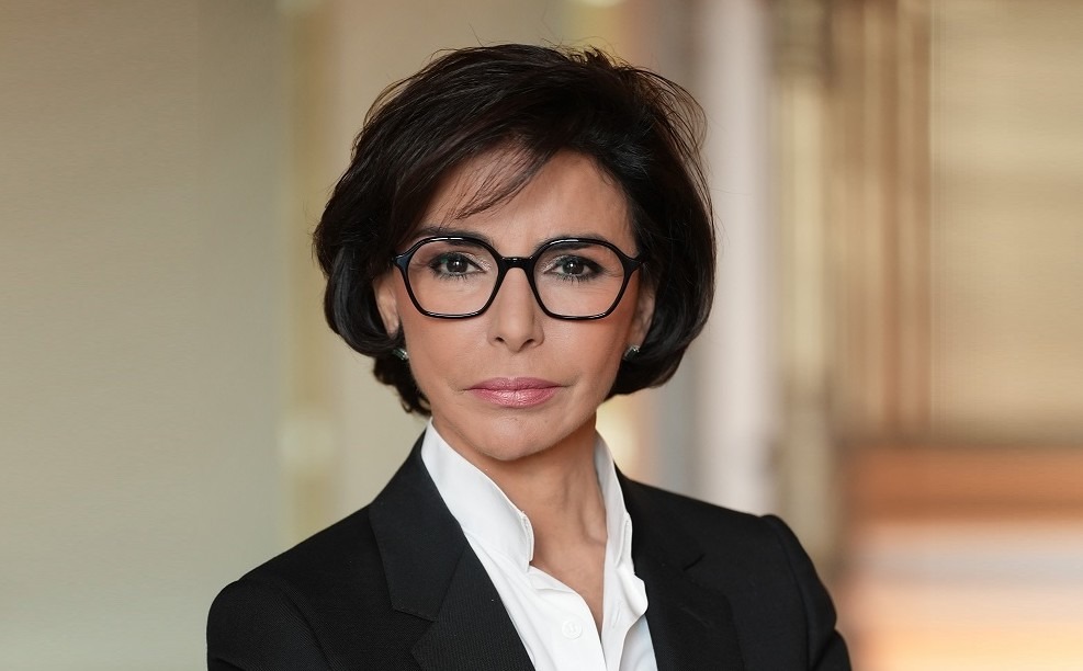 A l'occasion du Festival du Livre de Paris, qui s'est tenu au Grand Palais du 11 au 14 avril 2025, la ministre de la Culture Rachida Dati a prononcé un discours d'ouverture (Laurent Vu -SIPA_Ministère de la Culture)