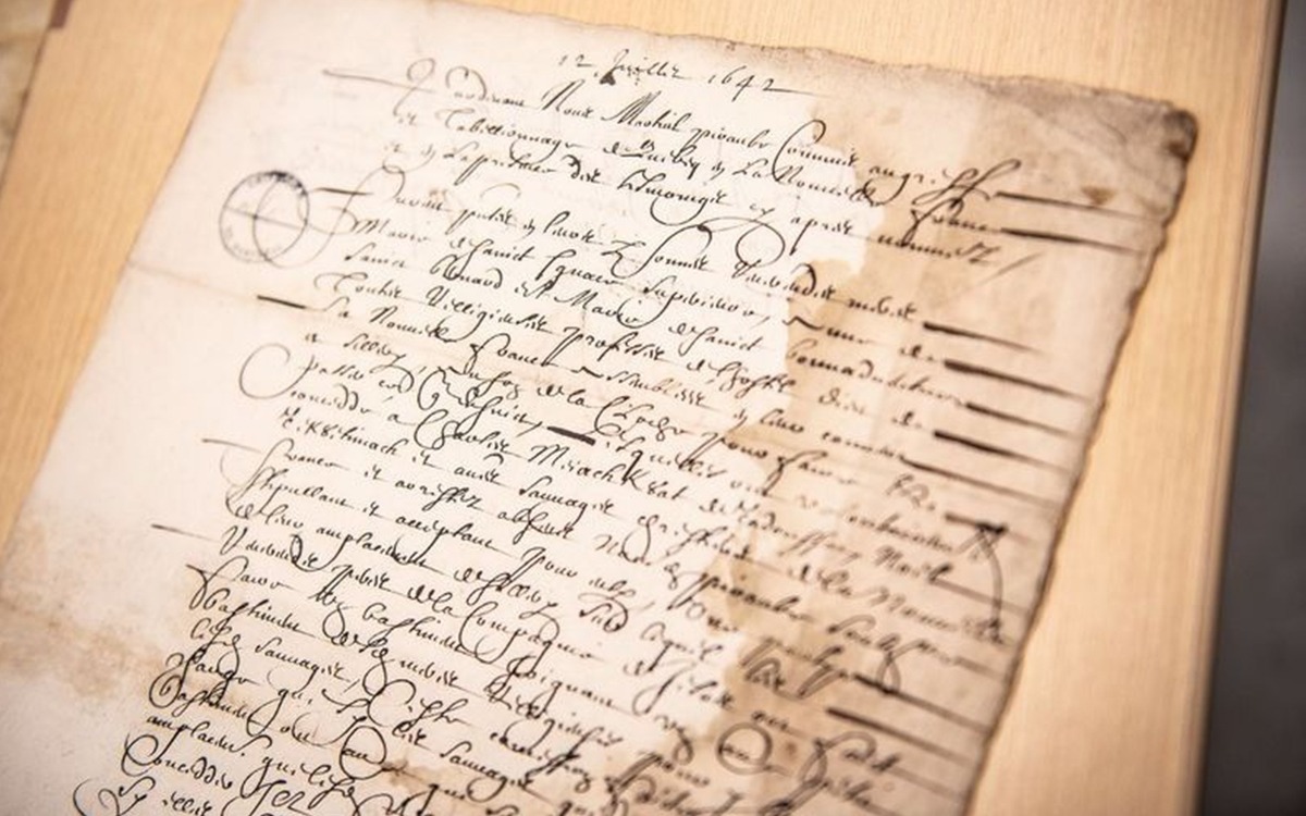 Un document issu du fonds Louis-François-Georges-Baby de l’Université de Montréal. (Amélie Philibert/Université de Montréal) fonds-louis-francois-georges-baby-universite-montreal