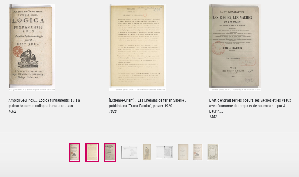 Présentation de documents issus de Gallica (gallica.bnf.fr)