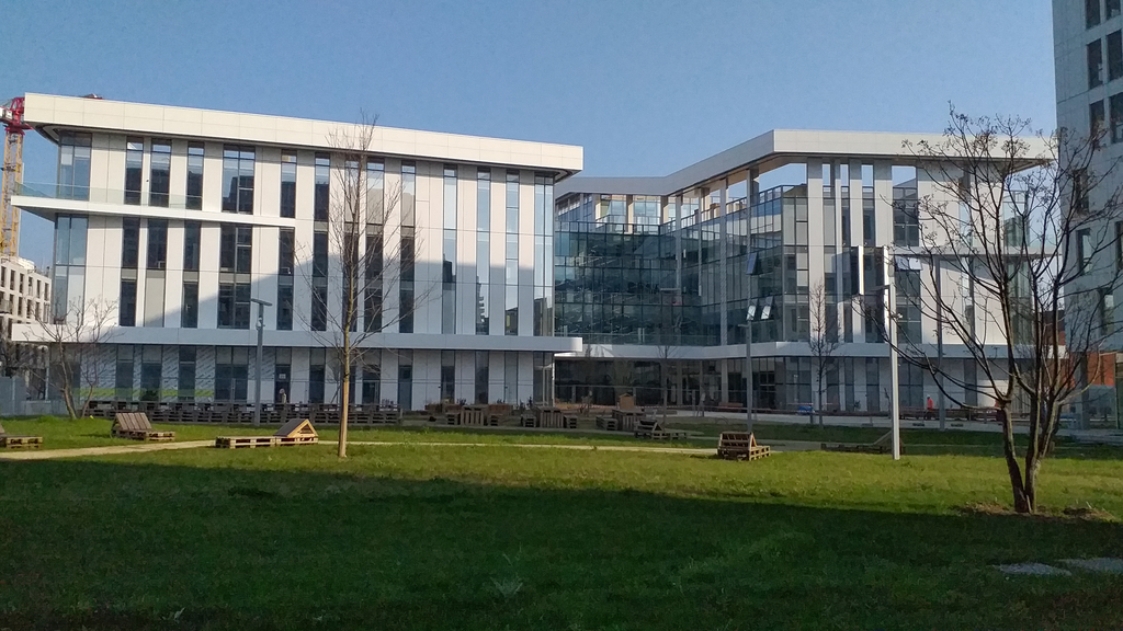 Vue du Grand équipement documentaire (Campus Condorcet) Jour J pour l'ouverture du GED du Campus Condorcet
