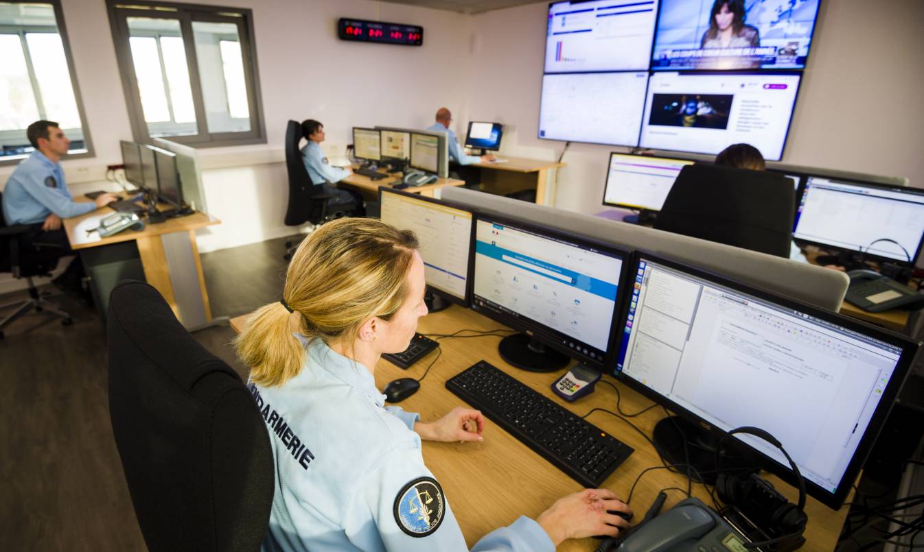 Le service proposé par la brigade numérique repose sur une plateforme de relation client. (Crédit : Gendarmerie/Sirpa/F.Garcia) gendarmerie-numerique