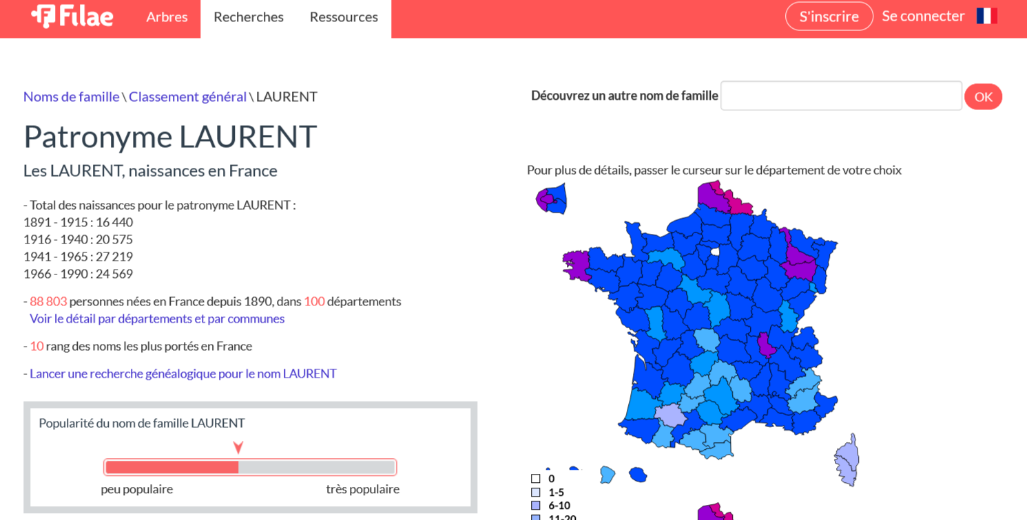 1 329 359 patronymes rencensés par l'Insee (Filae) site-Geopatronymes-change-nom-adresse