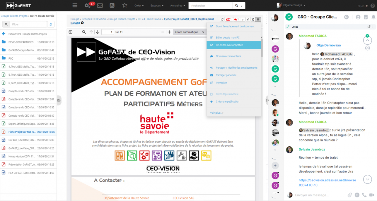 Depuis plus d'un an, la solution GoFAST Digital Workplace de CEO Vision fait l'objet d'une vaste expérimentation par le Département de Haute-Savoie. (CEO Vision) ceo-vision-gofast