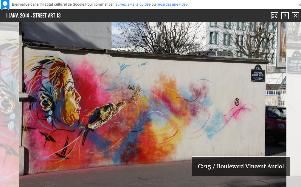 Une fresque réalisée à Paris par l'artiste C 215