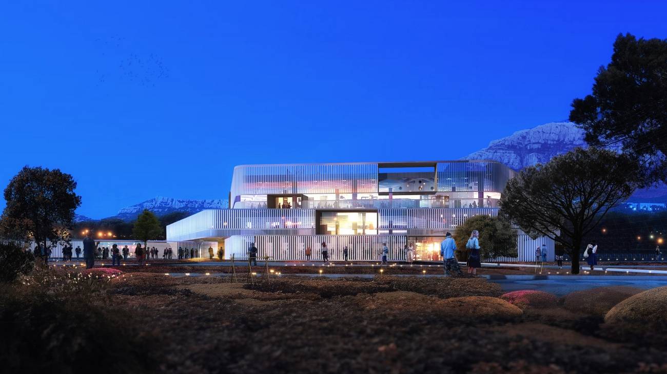 L'Hexagone, nouveau learning center du campus de Luminy, dessiné par l'architecte marseillais Rémy Marciano, a été inauguré en septembre 2018. (DR) Luminy
