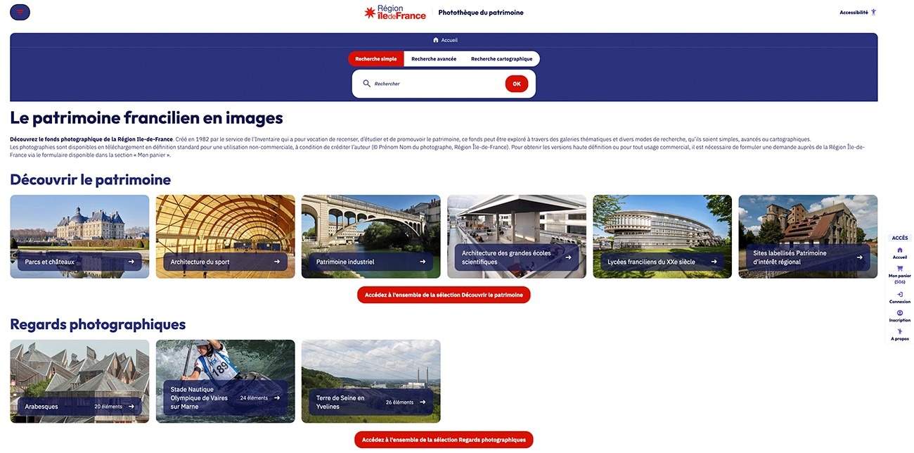 Page d'accueil de la photothèque de la Région Ile-de-France (Région IdF) Region-le-de-France-devoile-phototheque-dediee-patrimoine