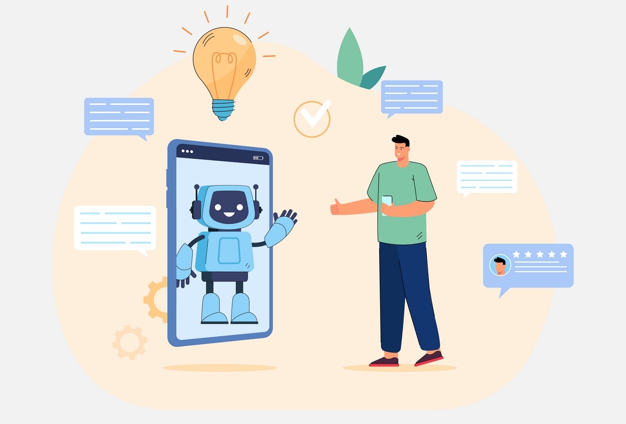 Les agents conversationnels peuvent proposer désormais un certain nombre d’actions au client ou à l’usager en fonction de la conversation. (Pch.vector/Freepik) interoperabilite-ia-rgpd-respect-grc-gru