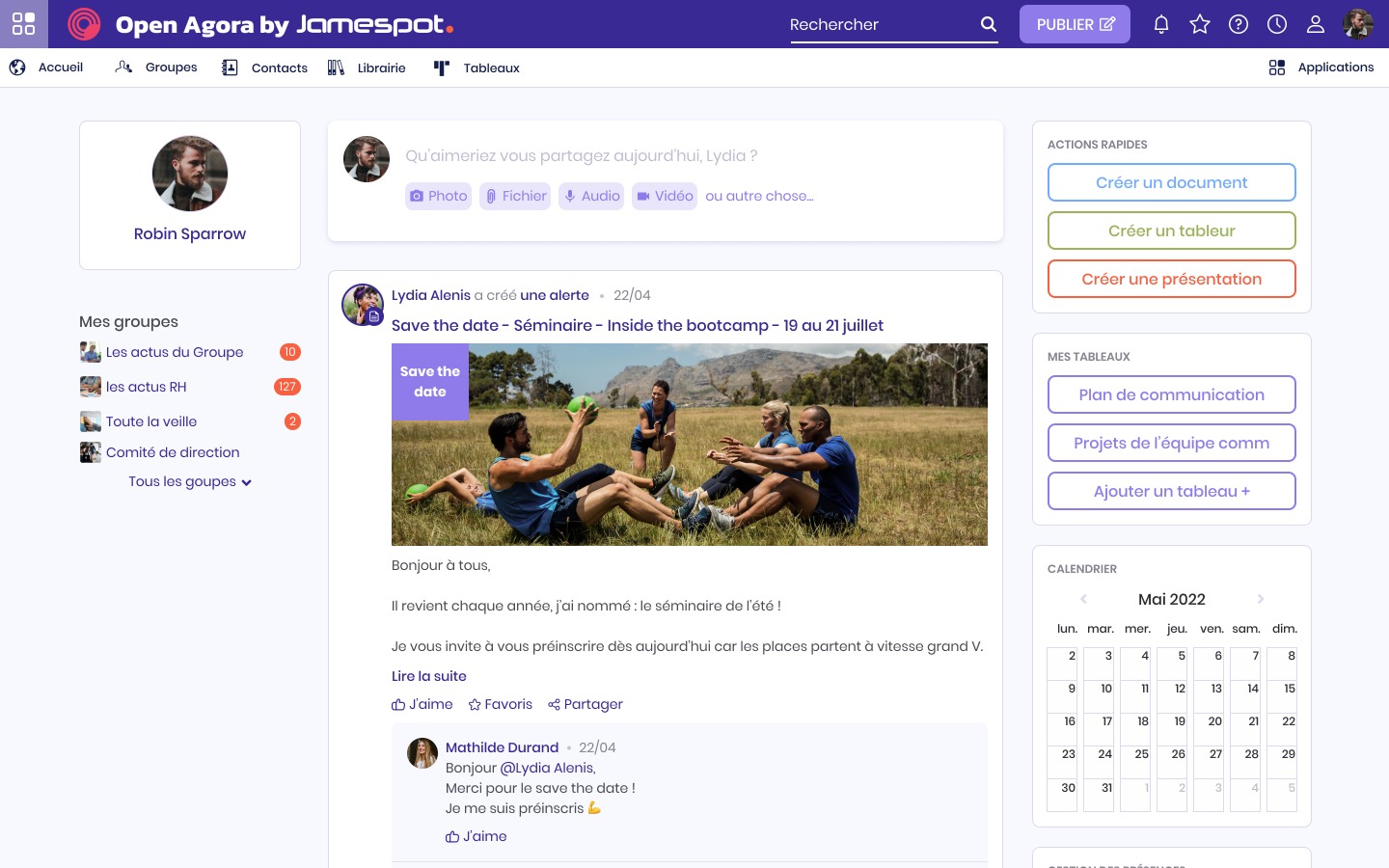 jamespot-open-agora-reseau-social-entreprise
