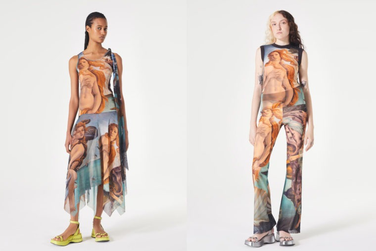 La collection du couturier français s'inspire de tableaux de grands peintres, dont La Naissance de Venus de Sandro Botticelli. jean-paul-gaultier-droit-dauteur-offices