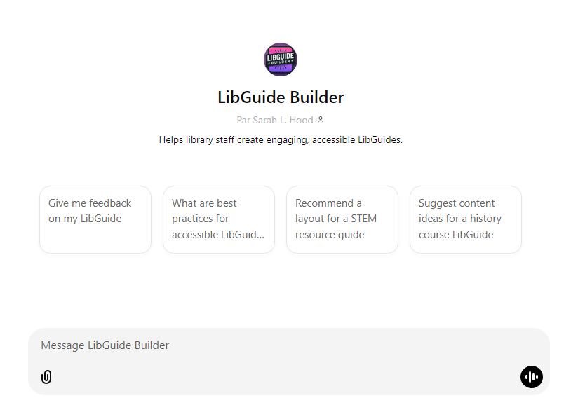 LibGuide Builder, développé par une bibliothécaire du Nouveau-Mexique, aide les bibliothécaires à créer et optimiser des guides thématiques en ligne en proposant des conseils, des suggestions de contenu et des analyses sur mesure.