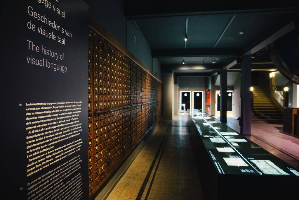 Une salle d'exposition du Mundaneum à Bruxelles (Mundaneum)