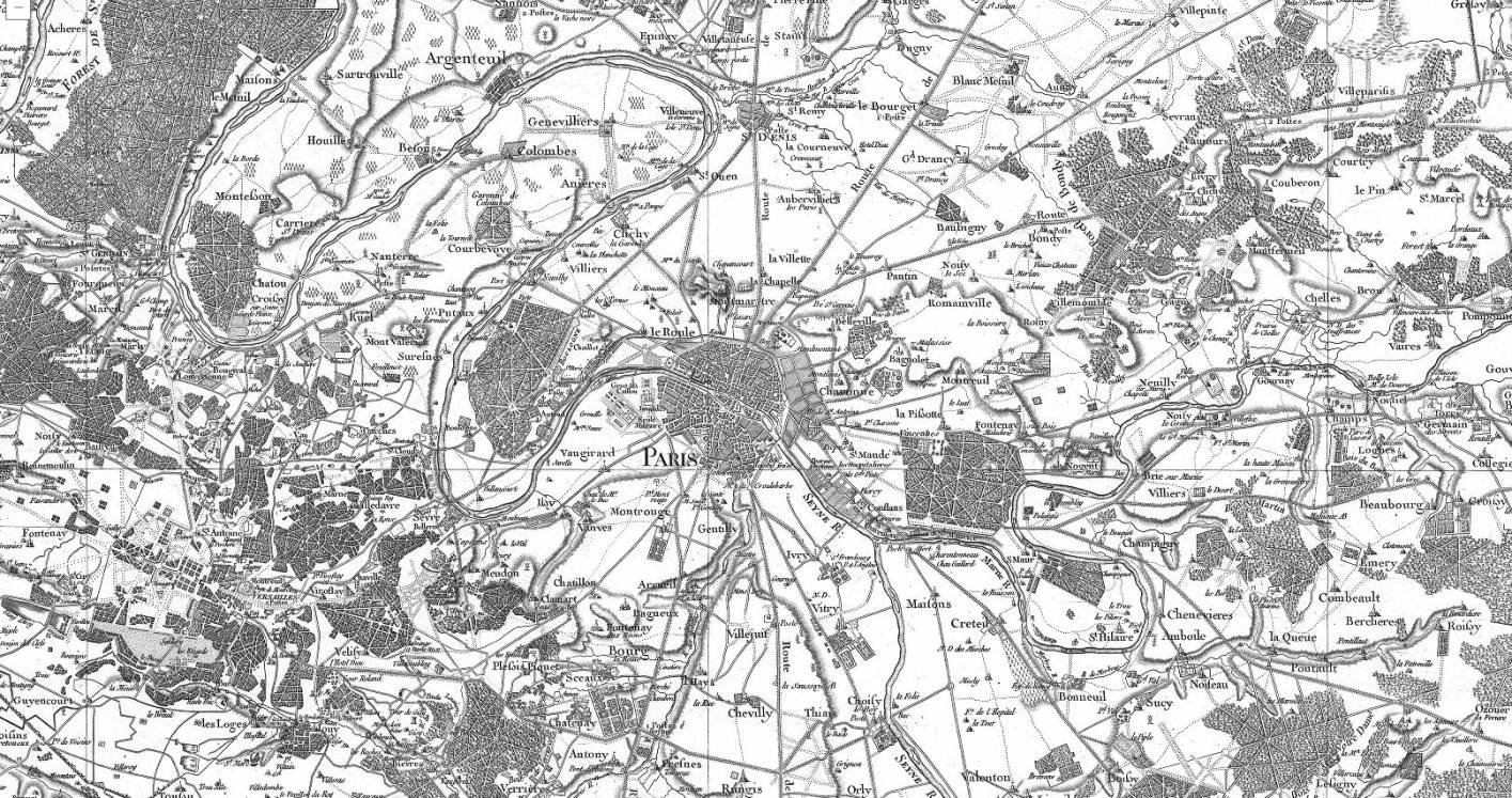 Les Cartes de Cassini de 1740 font partie du fonds de cartes numérisées par l'IGN disponibles sur le portail "Remonter le temps", qui permet de confronter les données géographiques historiques anciennes avec celles de l'IGN actuelles (IGN). cartes-numerisation-IGN