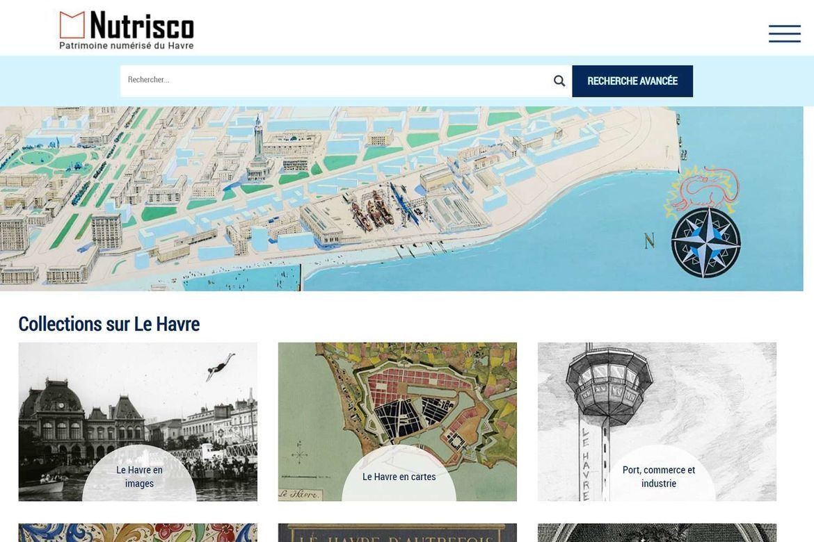 Page d'accueil de Nutrisco (Le Havre) nutrisco bibliothèque numérique le havre