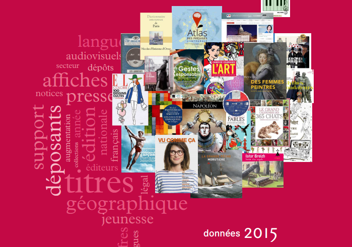 des couvertures d'ouvrages forment une fleur sur fond coloré doc bnf