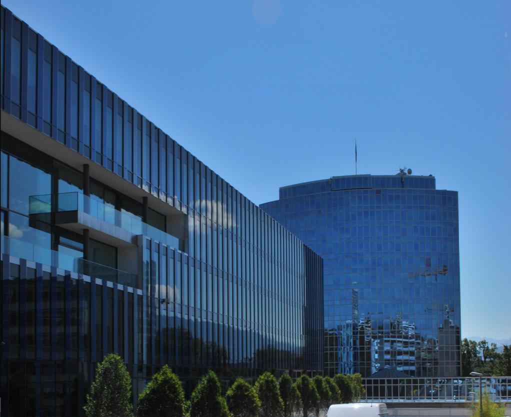 Le siège de l'Organisation Mondiale de la Propriété Intellectuelle à Genève (OMPI)