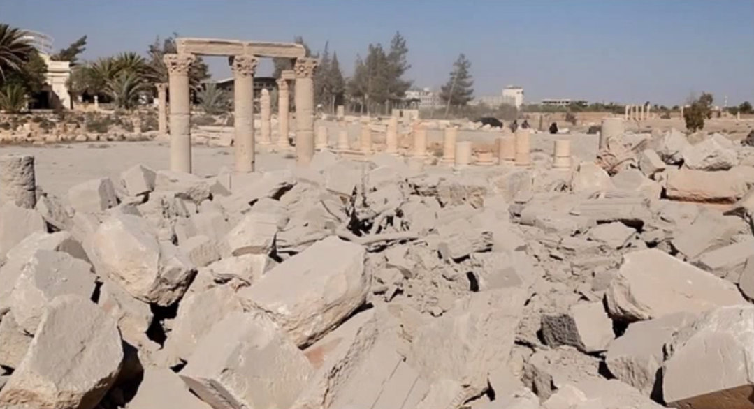 Le site de Palmyre (Syrie) saccagé par l'Etat islamique (YouTube)