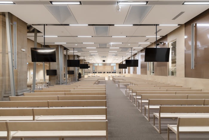 Salle d'audience du procès à Paris (D.Marchal/Dicom/MJ) Attentats de novembre 2015 : un procès filmé et archivé pour l'histoire