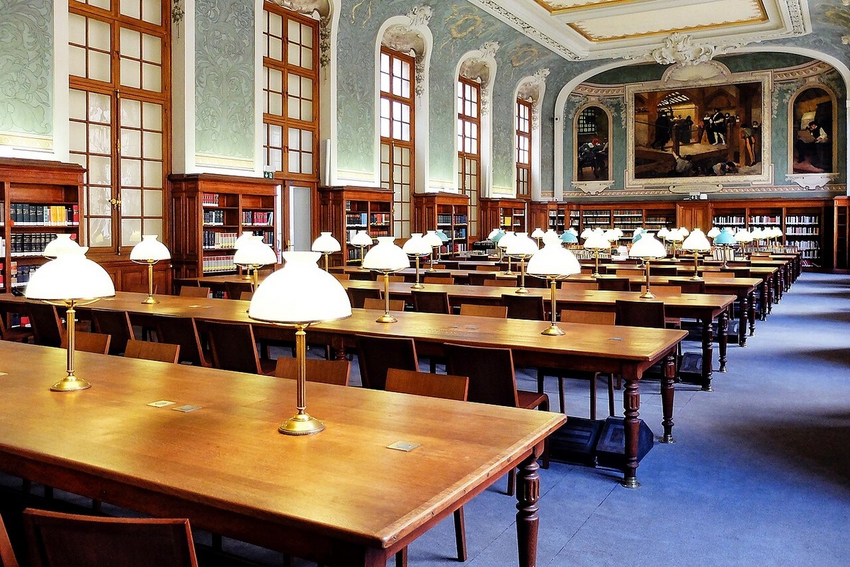 La salle Jacqueline de Romilly de la Bibliothèque interuniversitaire de la Sorbonne en 2013. (BIS/Lise Hébuterne) coupes-budget-bibliotheque-interuniversitaire-sorbonne