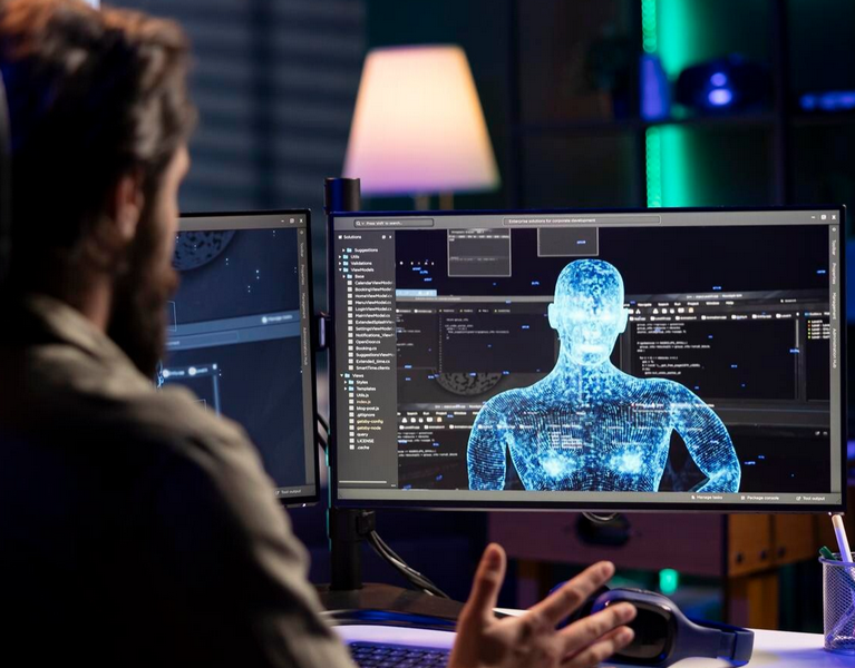 En détectant les comportements non conformes et en appliquant des décisions de manière autonome, les agents d’IA (illustrés symboliquement sur cette image) pourraient devenir, demain, les meilleurs assistants du DPO (DC Studio/Freepik).