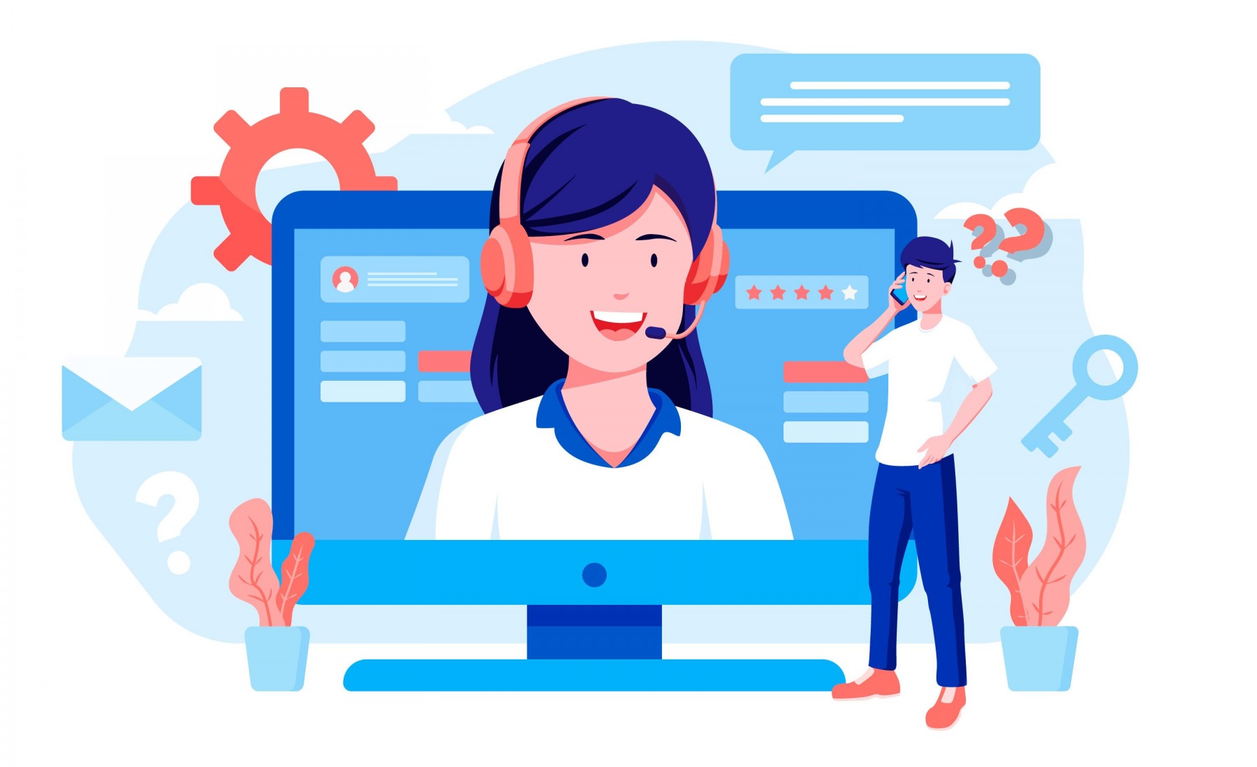 Synonyme d'acquisition de nouveaux clients et de fidélisation, la gestion de la communication client est plus que jamais un enjeu majeur dans les organisations. (freepik) communication-service-client