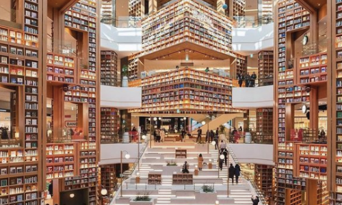 Coree-Sud-bibliotheque-spectaculaire-coeur-centre-commercial