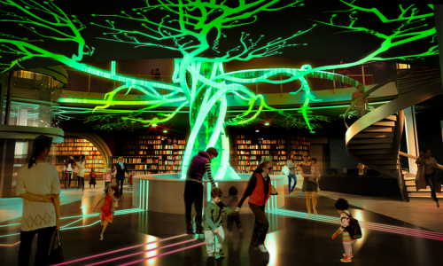 La Cybrary de Homestead, en Floride, actuellement en construction, et qui ouvrira ses portes en 2018. (cybrary) cybrary